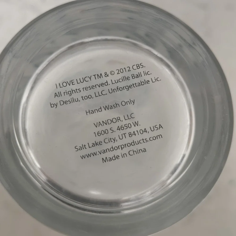 I Love Lucy 10 Oz Drinking Glasses 6